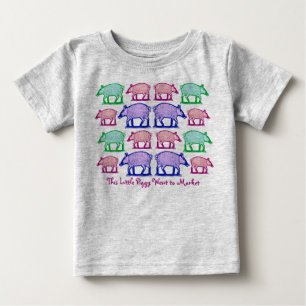 Camiseta Para Bebê Este leitão pequeno foi introduzir no mercado,