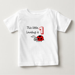 Camiseta Para Bebê Este Lovebug pequeno é 1
