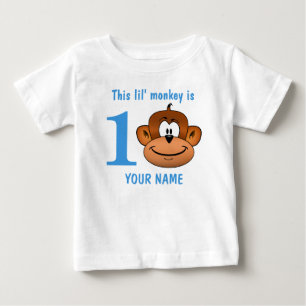 Camiseta Para Bebê Este macaco de Lil é um primeiro aniversário doi