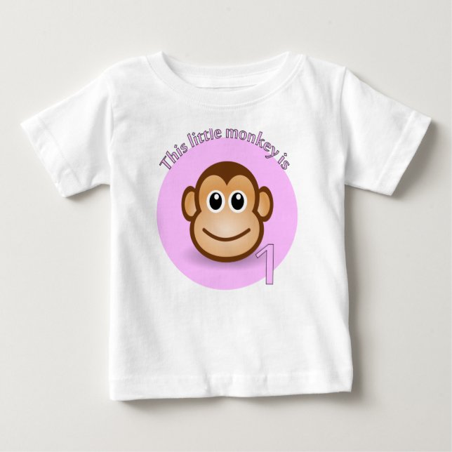Camiseta Para Bebê Este macaco é 1 (Frente)