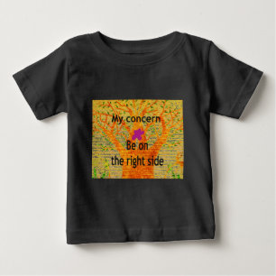 Camiseta Para Bebê Esteja do lado direito