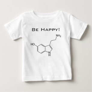 Camiseta Para Bebê Esteja feliz! T-shirt da criança da serotonina
