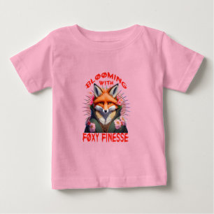 Camiseta Para Bebê Estética da moda da raposa em chamas