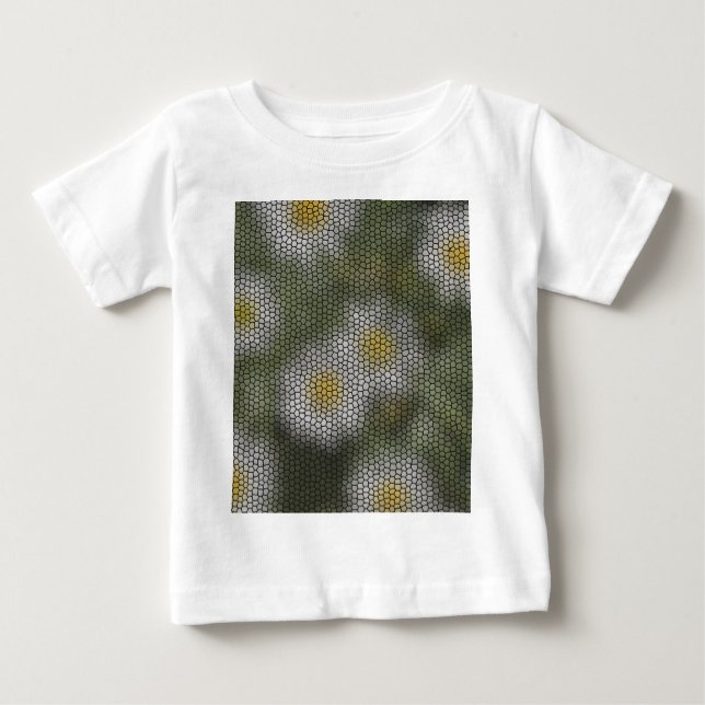 Camiseta Para Bebê Estilo artístico moderno da Daisies (Frente)