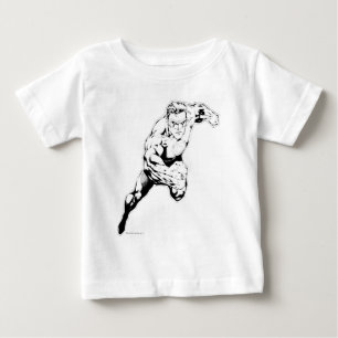 Camiseta Para Bebê Estilo cómico - salto rápido, preto e branco