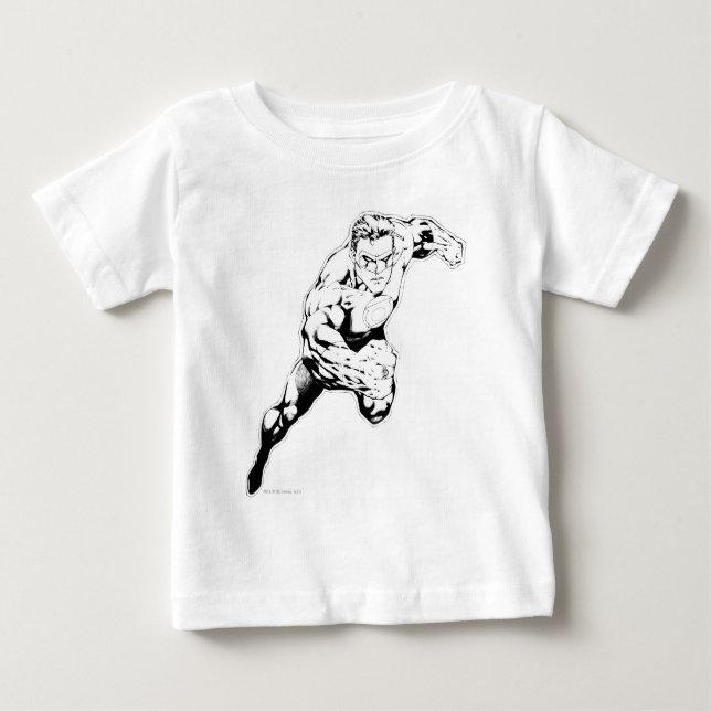 Camiseta Para Bebê Estilo cômico - Salto rápido, preto e branco (Frente)