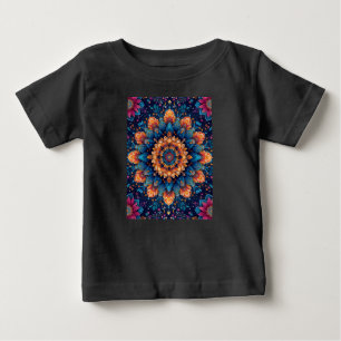Camiseta Para Bebê Estilo de Arte Digital Flor de Mandala-23907