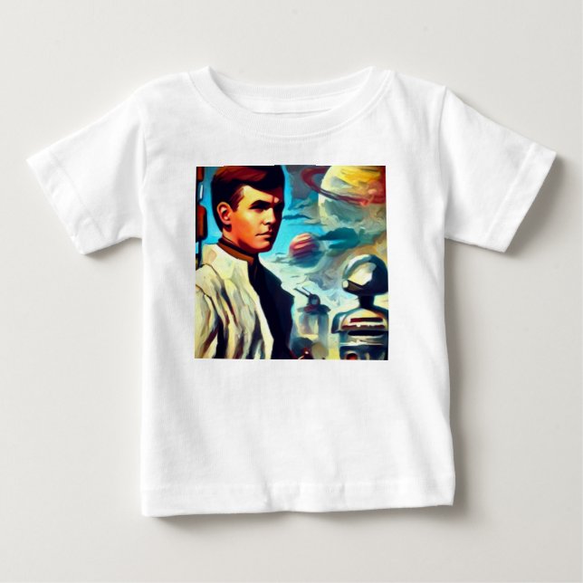Camiseta Para Bebê Estilo de Cobrir 2 da Revista Pulp SF (Frente)