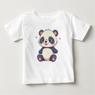 Camiseta Para Bebê Estilo de desenho animado bonito kawaii baby panda