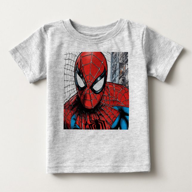 Camiseta Para Bebê "Estilo de Spidey" (Frente)