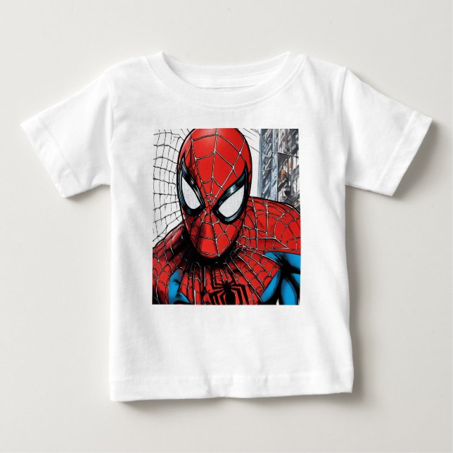Camiseta Para Bebê "Estilo de Spidey" (Frente)