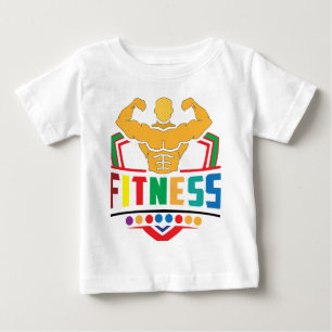 Camiseta Para Bebê Estilo de Vida Fitness – Treine Duro Fique Forte