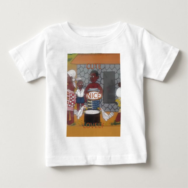 Camiseta Para Bebê Estilo de vida tradicional africano (Frente)