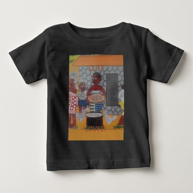 Camiseta Para Bebê Estilo de vida tradicional africano (Frente)