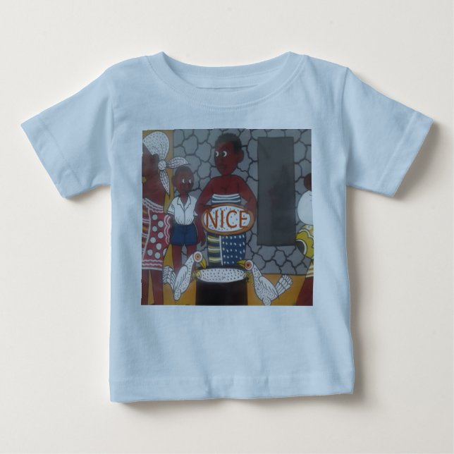 Camiseta Para Bebê Estilo de vida tradicional africano (Frente)