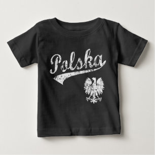 Camiseta Para Bebê Estilo do basebol de Polska