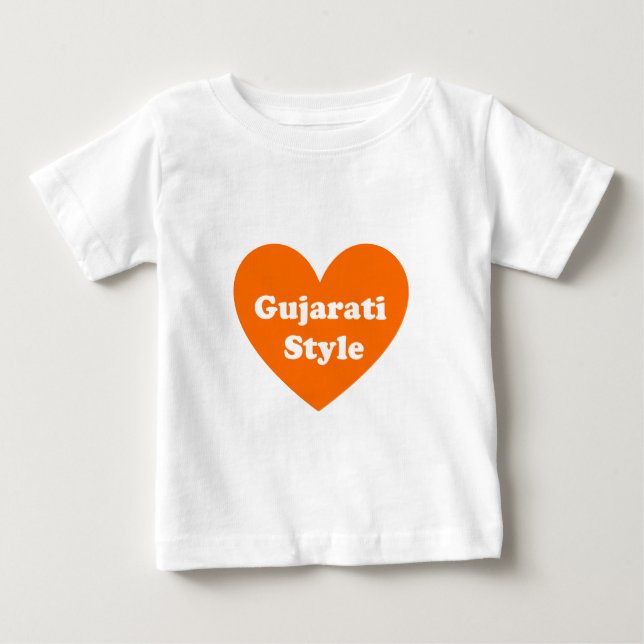 Camiseta Para Bebê Estilo Gujarati (Frente)