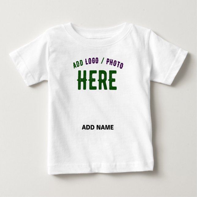 CAMISETA PARA BEBÊ ESTILO MODERNO PERSONALIZÁVEL BRANCO VERIFICADO CO (Frente)