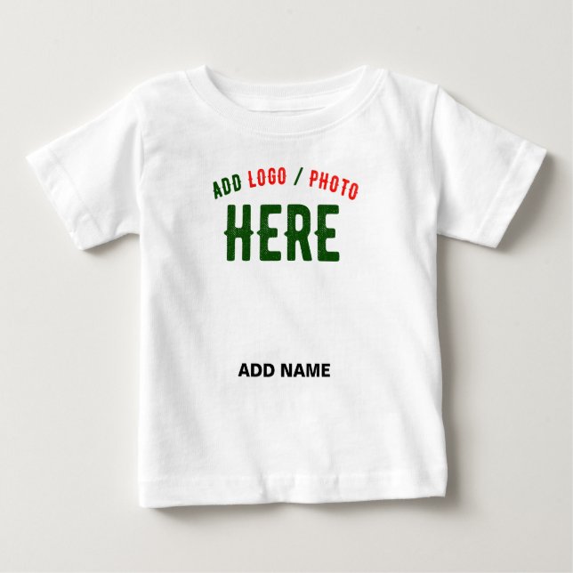 CAMISETA PARA BEBÊ ESTILO MODERNO PERSONALIZÁVEL BRANCO VERIFICADO CO (Frente)