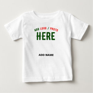 CAMISETA PARA BEBÊ ESTILO MODERNO PERSONALIZÁVEL BRANCO VERIFICADO MA