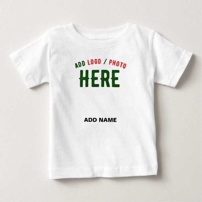 CAMISETA PARA BEBÊ ESTILO MODERNO PERSONALIZÁVEL BRANCO VERIFICADO MA (Frente)