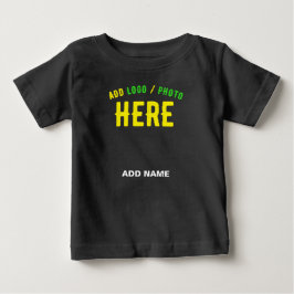 CAMISETA PARA BEBÊ ESTILO MODERNO PERSONALIZÁVEL PRETO MARCA VERIFICA