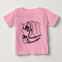 Estilo retrô mínimo da cabeça do cavalo Arte anima