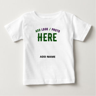 CAMISETA PARA BEBÊ ESTILOSO BRANCO MODERNO PERSONALIZÁVEL VERIFICADO