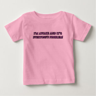 CAMISETA PARA BEBÊ ESTOU ACORDADO E É PROBLEMA DE TODOS