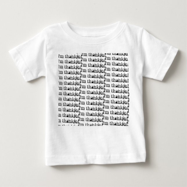 Camiseta Para Bebê Estou agradecido por repetir Ação de Graças (Frente)