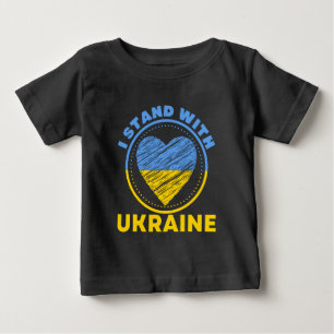 CAMISETA PARA BEBÊ ESTOU COM A UCRÂNIA - APOIO
