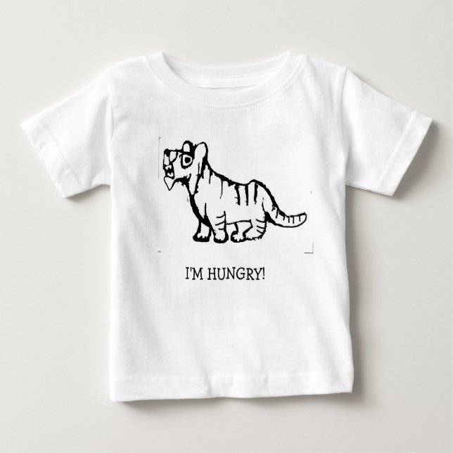 Camiseta Para Bebê Estou Com Fome (Frente)