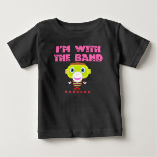Camiseta Para Bebê Estou com o macaco-marroquino-Banda