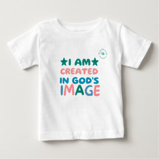 Camiseta Para Bebê Estou Criado na imagem de Deus