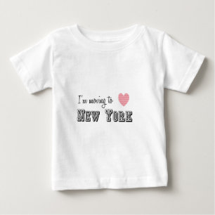 Camiseta Para Bebê Estou me mudando para Nova York