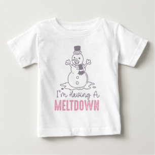 Camiseta Para Bebê Estou tendo um colapso - Design engraçado de bonec