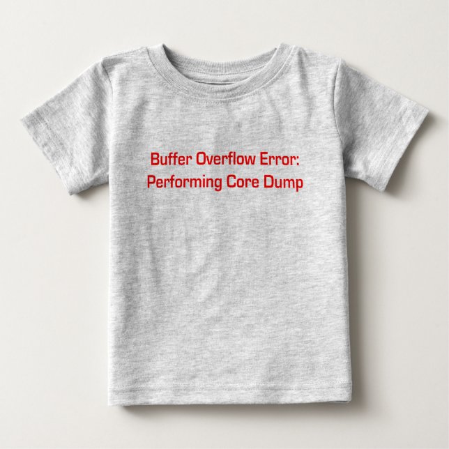Camiseta Para Bebê Estouro de buffer vermelho (Frente)