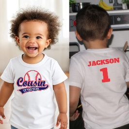Camiseta Para Bebê Estreante do Ano de Beisebol 1º Aniversário de Bei