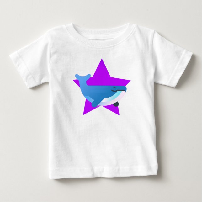 Camiseta Para Bebê Estrela, A Baleia, Baleia (Frente)