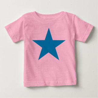 Camiseta Para Bebê Estrela azul brilhante