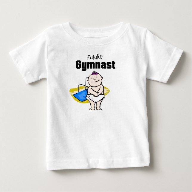 Camiseta Para Bebê Estrela da ginástica do futuro (Bares irregulares) (Frente)