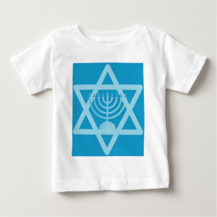 Camiseta Para Bebê Estrela de David Menorah