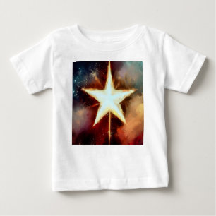 Camiseta Para Bebê Estrela de Natal 1