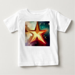 Camiseta Para Bebê Estrela de Natal 3