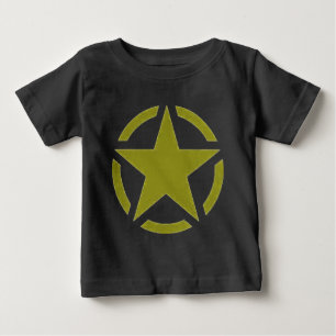 Camiseta Para Bebê estrela do exército