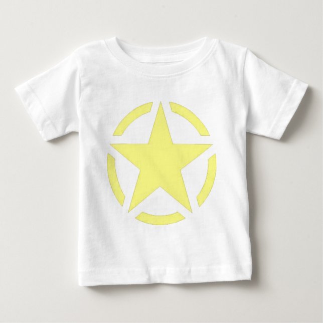 Camiseta Para Bebê estrela do exército (Frente)