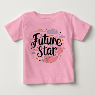 Camiseta Para Bebê Estrela do Futuro - Boca do Bebê Whimsical