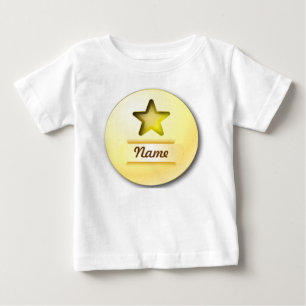 Camiseta Para Bebê Estrela do ouro do ícone do t-shirt