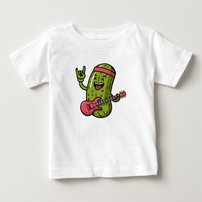 Camiseta Para Bebê Estrela do Rock Picles (Frente)