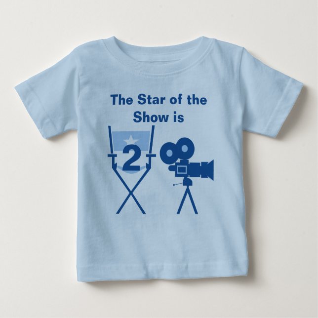 Camiseta Para Bebê Estrela do t-shirt customizável do aniversário da (Frente)
